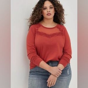 Torrid long sleeve mesh lace top nwt size 3x 22/24